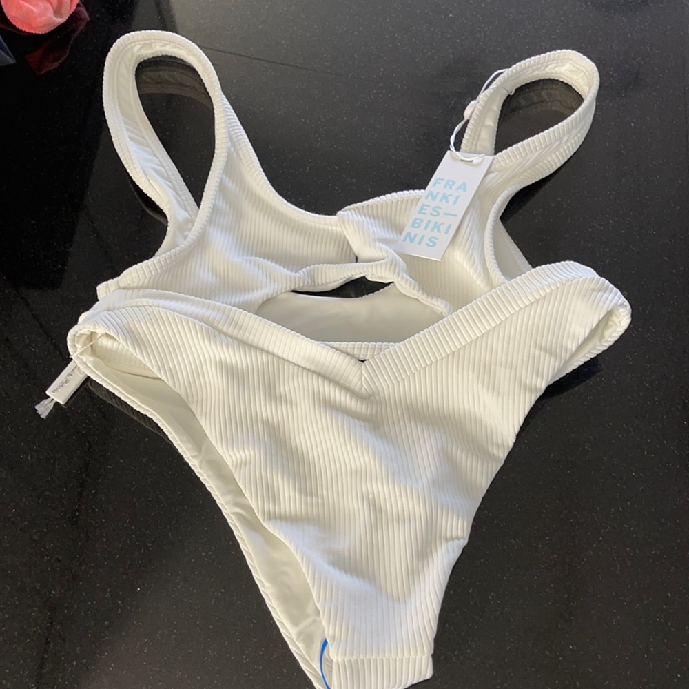 Frankie white bikini set, never worn. Size small